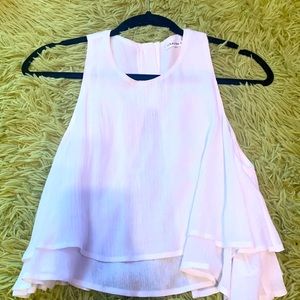 Open back white tank